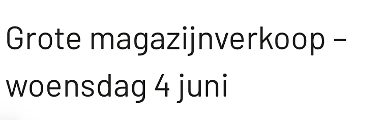 Vandaag stockverkoop Blabloom