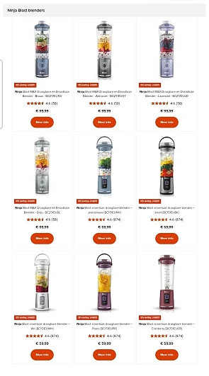 Ninja Blast en Blast MAX blenders -15%