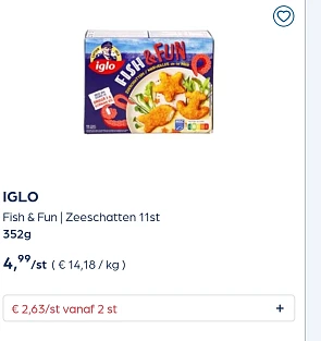 Iglo fish & fun zeeschatten veel goedkoper