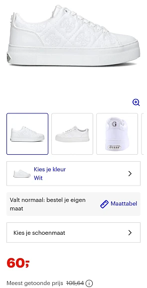 Guess gianele lage dames sneakers enkel maat 39 -43% op bol.com