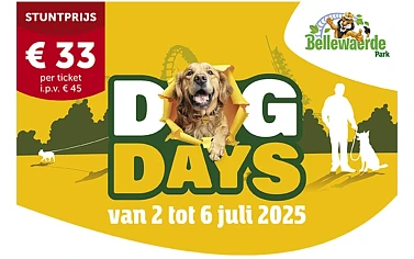 Naar Bellewaerde voor 33€ met dog days aveve 🐶