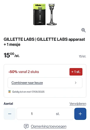 Gillette labs scheerpparaat 1 stuk mooie promo