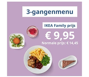 3 gangenmenu bij Ikea voor 9,95€