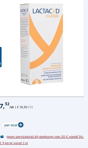 Lactacyd intieme waslotion 400ml 50% goedkoper