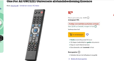 Universele afstandsbediening