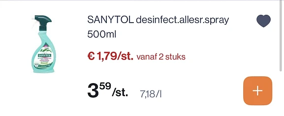 Sanytol desinfecterende allesreiniger spray 500 ml -50%