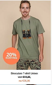 20% korting op alle herenkleding bij SNURK