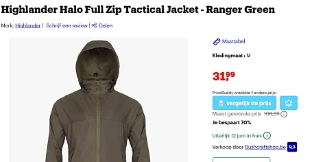 Highlander Jacket Ranger Green maat M