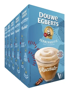 Douwe Egberts Verwenkoffie Latte Macchiato Oploskoffie - 5 x 8 zakjes