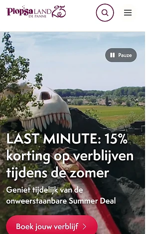 15% op Plopsa verblijf