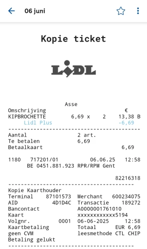 Kipbrochette Lidl 1 + 1 gratis
