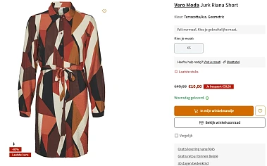 Vero Moda kleedje, XS 🤎 €10,00 bij A.S. Adventure