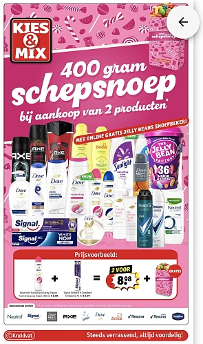 Gratis 400 gram schepsnoep bij Kruidvat