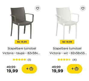 Stapelbare tuinstoel Victoria -60% bij Xenos