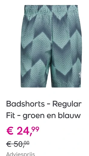 Adidas badshort -50% bij veepee.be