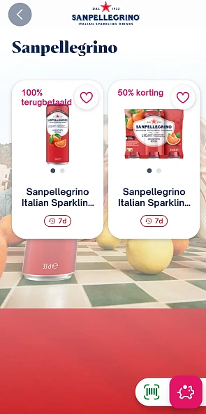 100% en 50% sanpellegrino drank