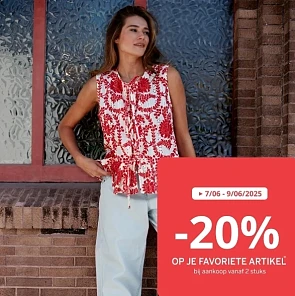 20% korting op één artikel naar keuze bij Bel&Bo