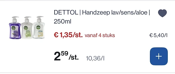 Dettol handzeep reactie Kruidvat 2+2 online pinksterdeal