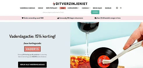 15% korting bij ditverzinjeniet.nl