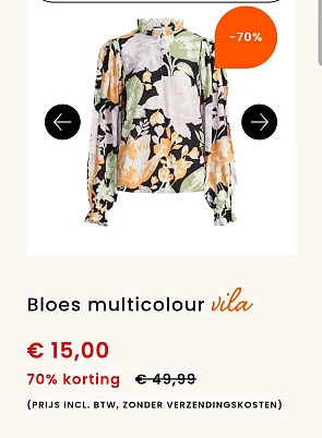 Bloes multicolour vila -70% enkel maat 36 op berca.be
