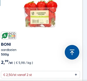 Boni aardbeien 500g