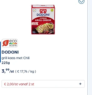 Dodoni 50% goedkoper