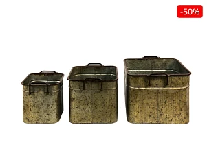 Clayre & Eef Decoratie zinken teil set