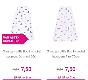 Hydrofiele slaapzakken vanaf €7,50