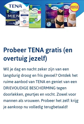 GRATIS TENA door cashback