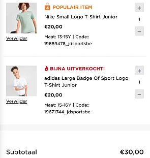 T shirts 2 voor €30