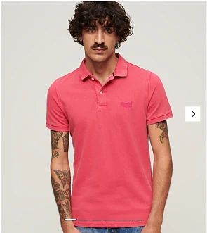 Superdry Destroyed poloshirt raspberry pink