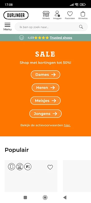 Durlinger; tot -50% korting