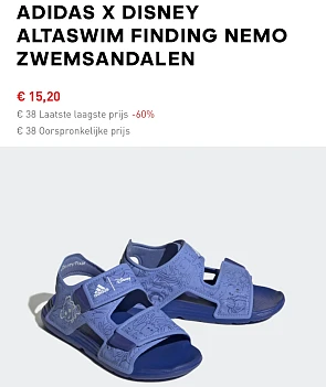 Adidas zwemsandalen maat 34