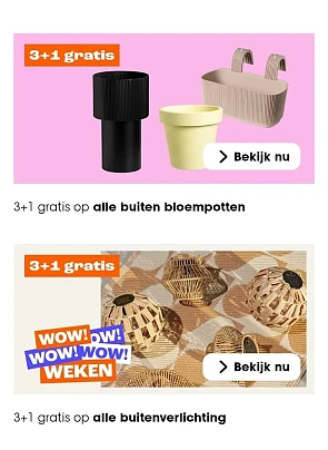 3+1 op diverse tuinartikelen bij Kwantum
