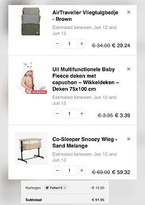 Kortingscode Deryan -€15