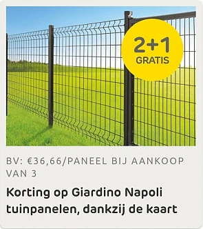 2+1 gratis op alle Giardino tuinpanelen Napoli
