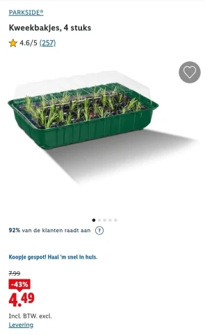 Parkside kweekbakjes -40% bij Lidl