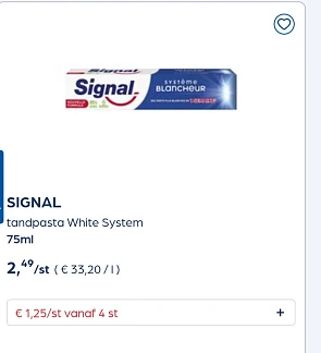 Signal tandpast, tandenborstel