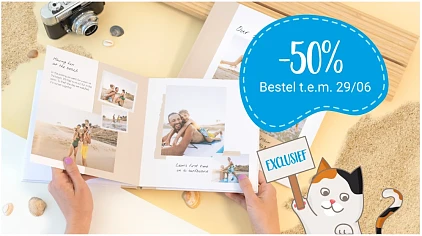 -50% op een large fotoboek met harde kaft bij Smartphoto