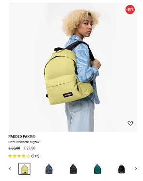 Eastpak aan -50%
