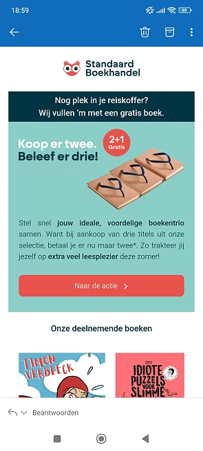 2+1 gratis op meer dan 200 boeken bij Standaard Boekhandel