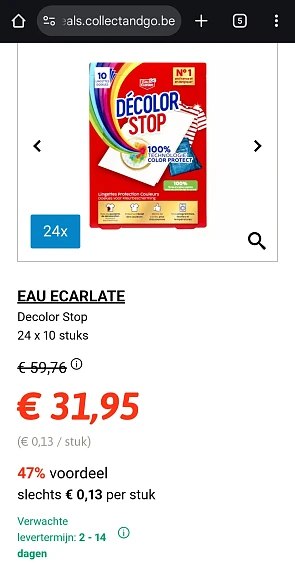 Décolor doekjes €3,15 i.p.v. €5,98