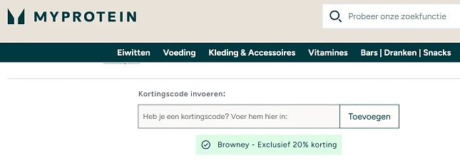 20% korting met code browney
