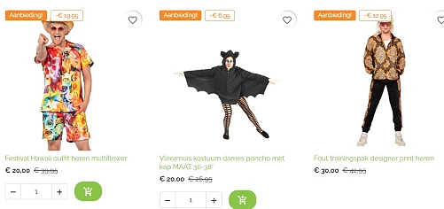 Hoge korting carnavalskleding 👛 sale bij Jokershop