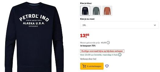petrol trui bij bol