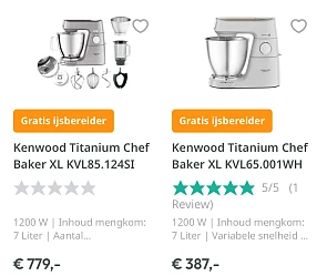 Kenwood Gratis ijsbereider