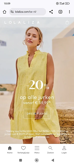Lolaliza: 20% korting op alle jurken vanaf € 39,99