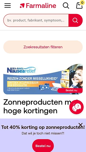 Farmaline tot 40% op zonneproducten
