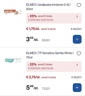 Elmex mooi koopje -25% bovenop goedkopere prijs