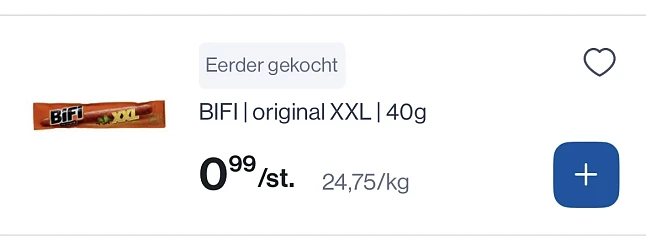 Bifi XXL original voor €0,99 reactie Albert Heijn